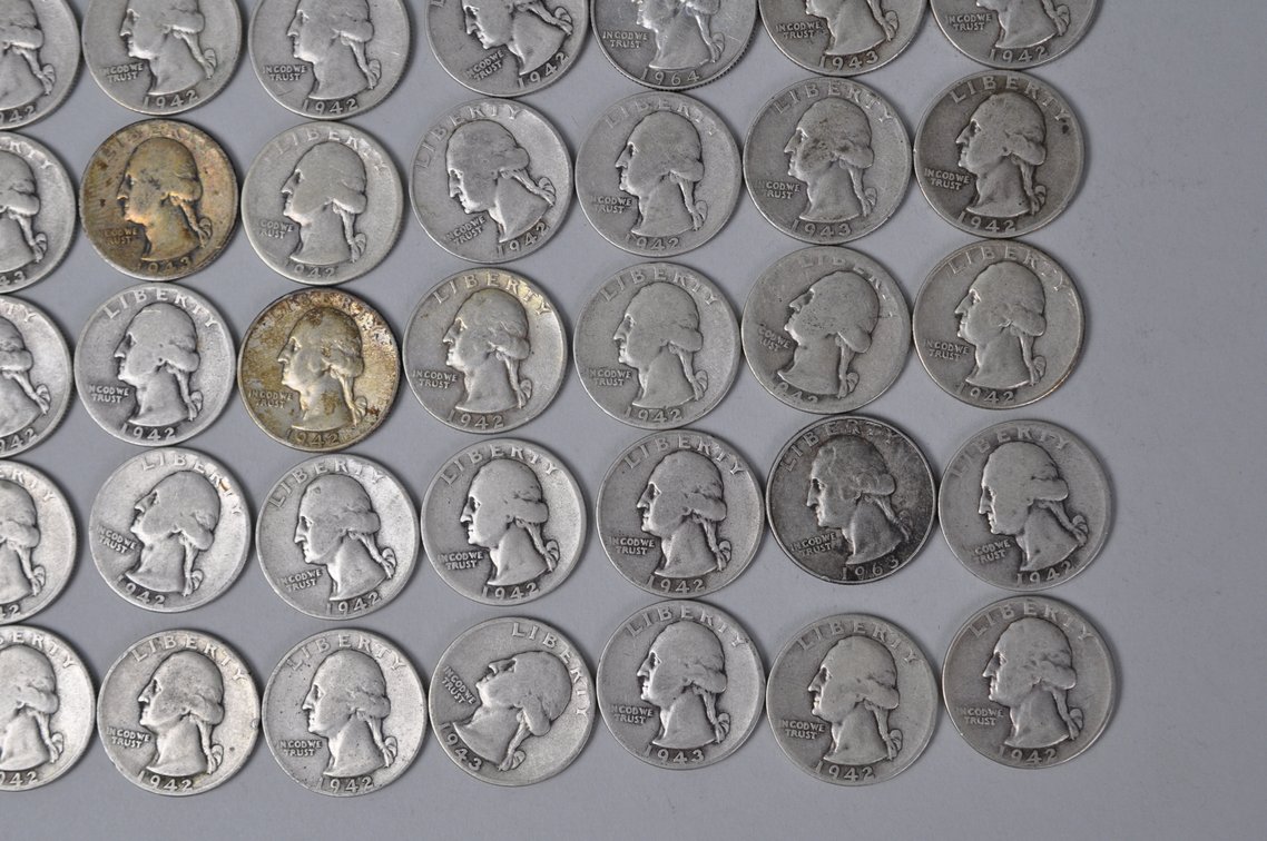 1942-1944, 1963-1964 US Silver Quarters, photo 5 of 11