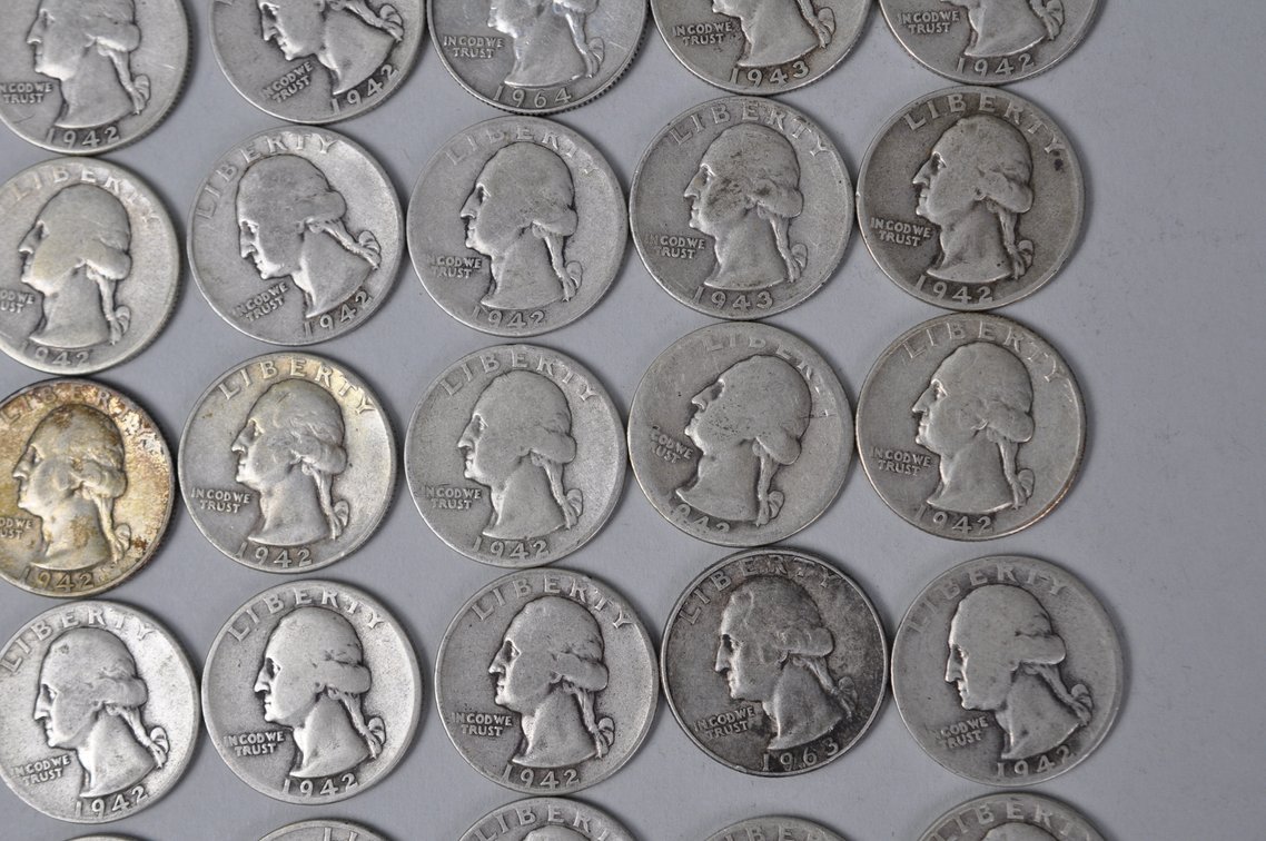 1942-1944, 1963-1964 US Silver Quarters, photo 6 of 11