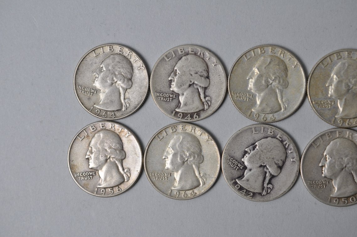 1900s US Silver Quarters, photo 2 of 8