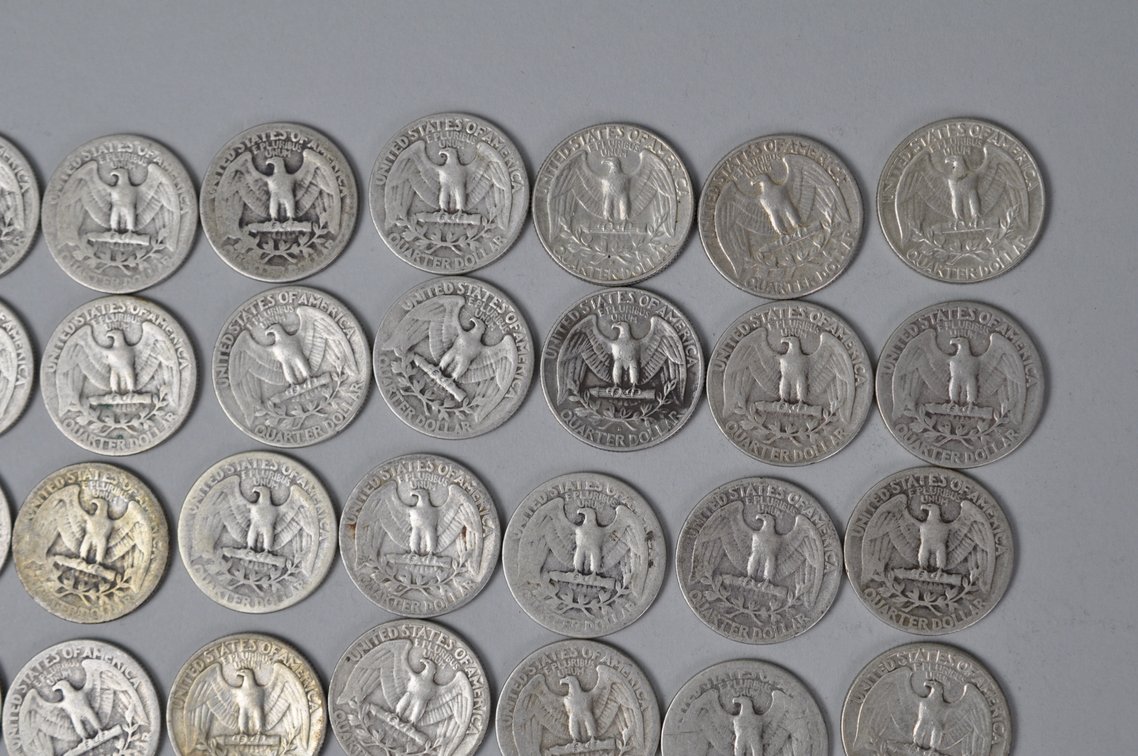 1942-1944, 1963-1964 US Silver Quarters, photo 9 of 11