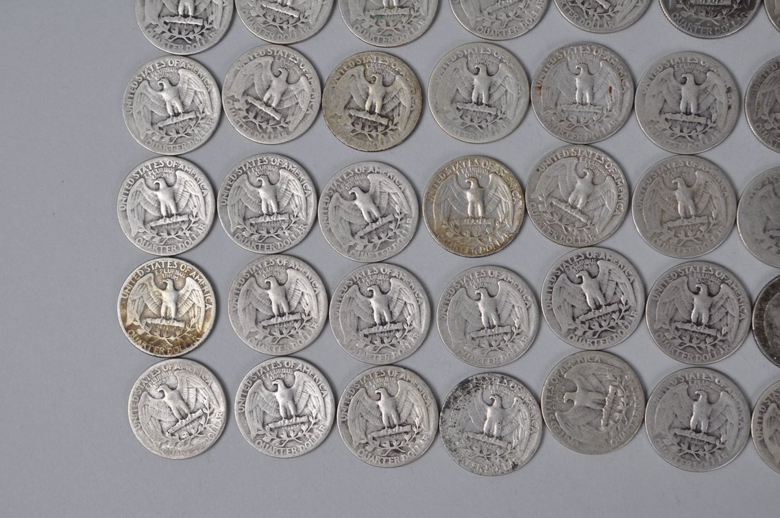 1942-1944, 1963-1964 US Silver Quarters, photo 10 of 11