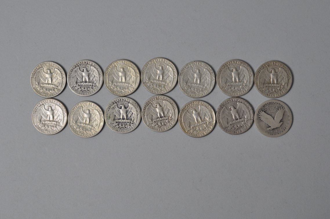 1900s US Silver Quarters, photo 5 of 8
