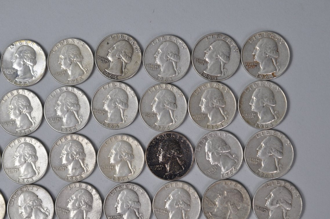 1963-1964 US Silver Quarters, photo 3 of 10