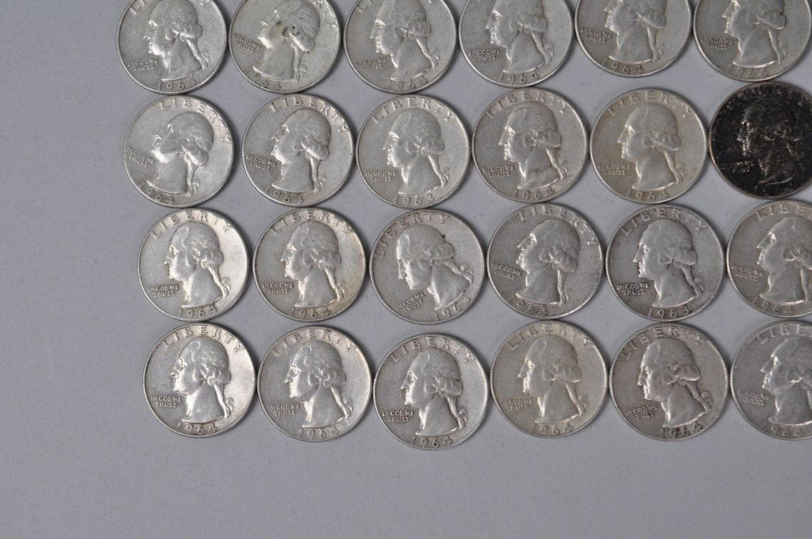 1963-1964 US Silver Quarters, photo 4 of 10