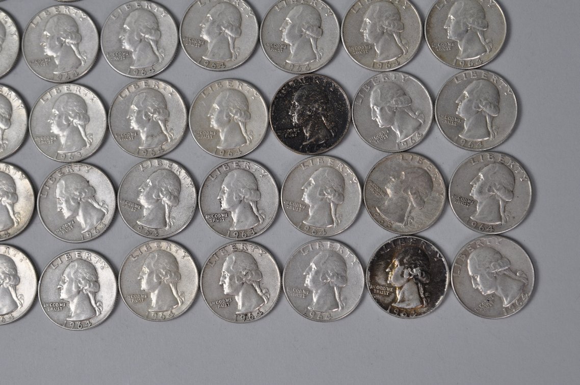1963-1964 US Silver Quarters, photo 5 of 10