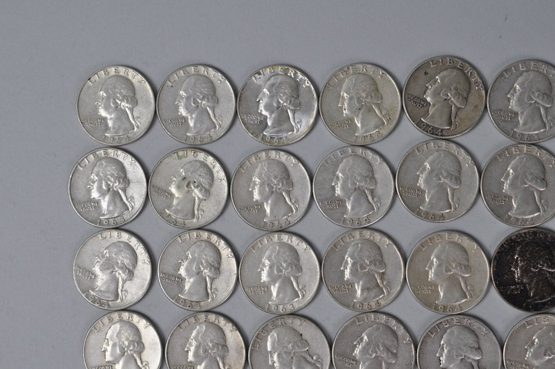 1963-1964 US Silver Quarters, photo 2 of 10