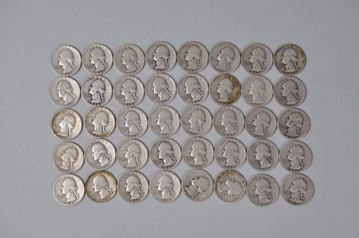 1946-1949 US Silver Quarters