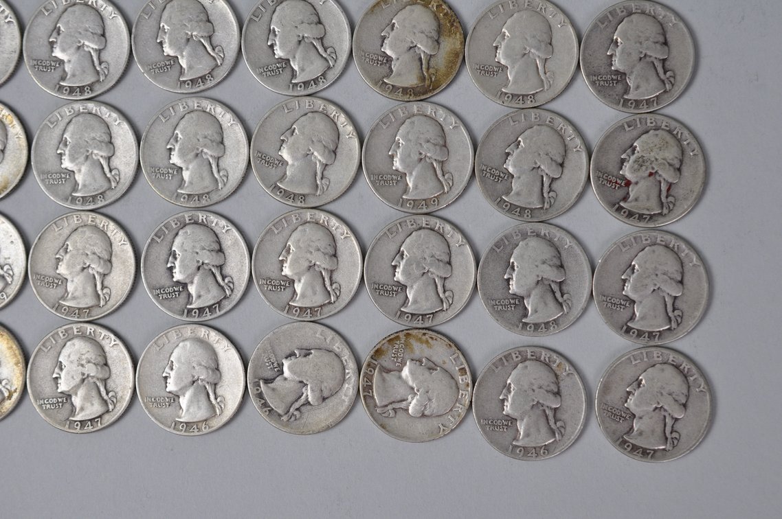 1946-1949 US Silver Quarters, photo 5 of 10