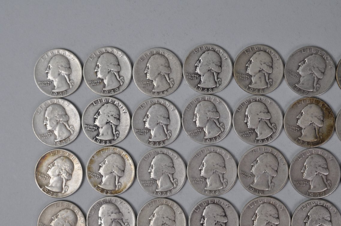 1946-1949 US Silver Quarters, photo 2 of 10