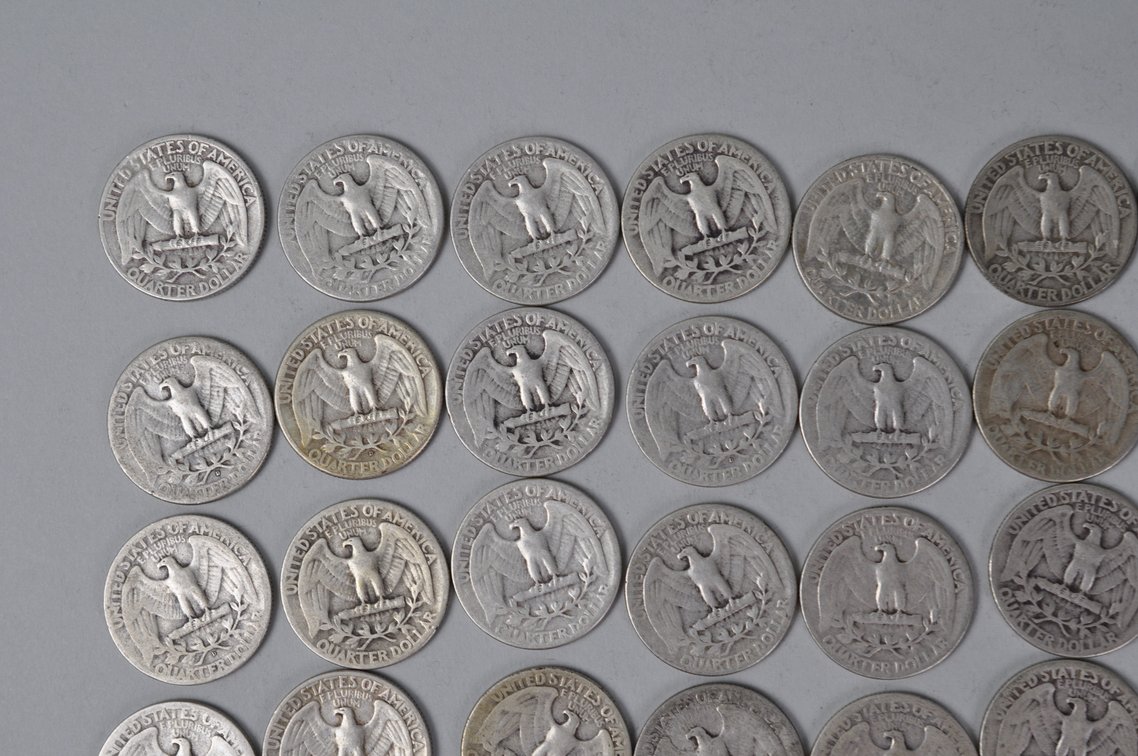 1945- 1946 US Silver Quarters, photo 7 of 10