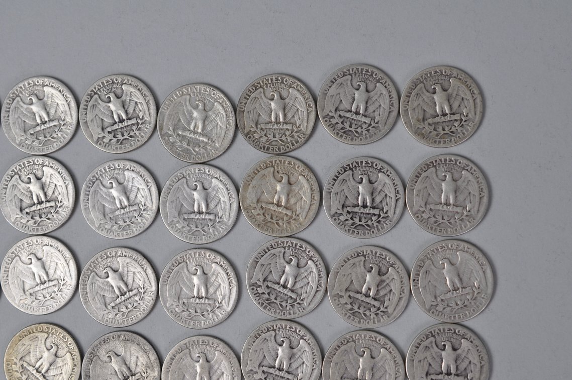 1945- 1946 US Silver Quarters, photo 8 of 10