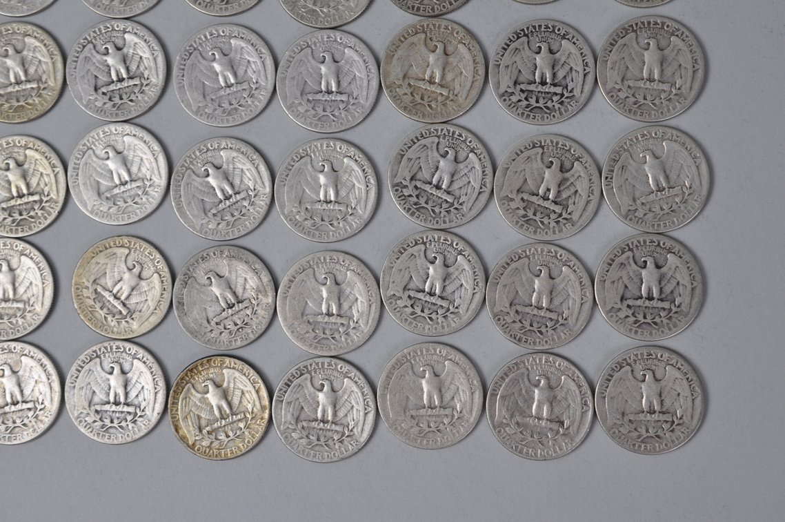 1945- 1946 US Silver Quarters, photo 10 of 10
