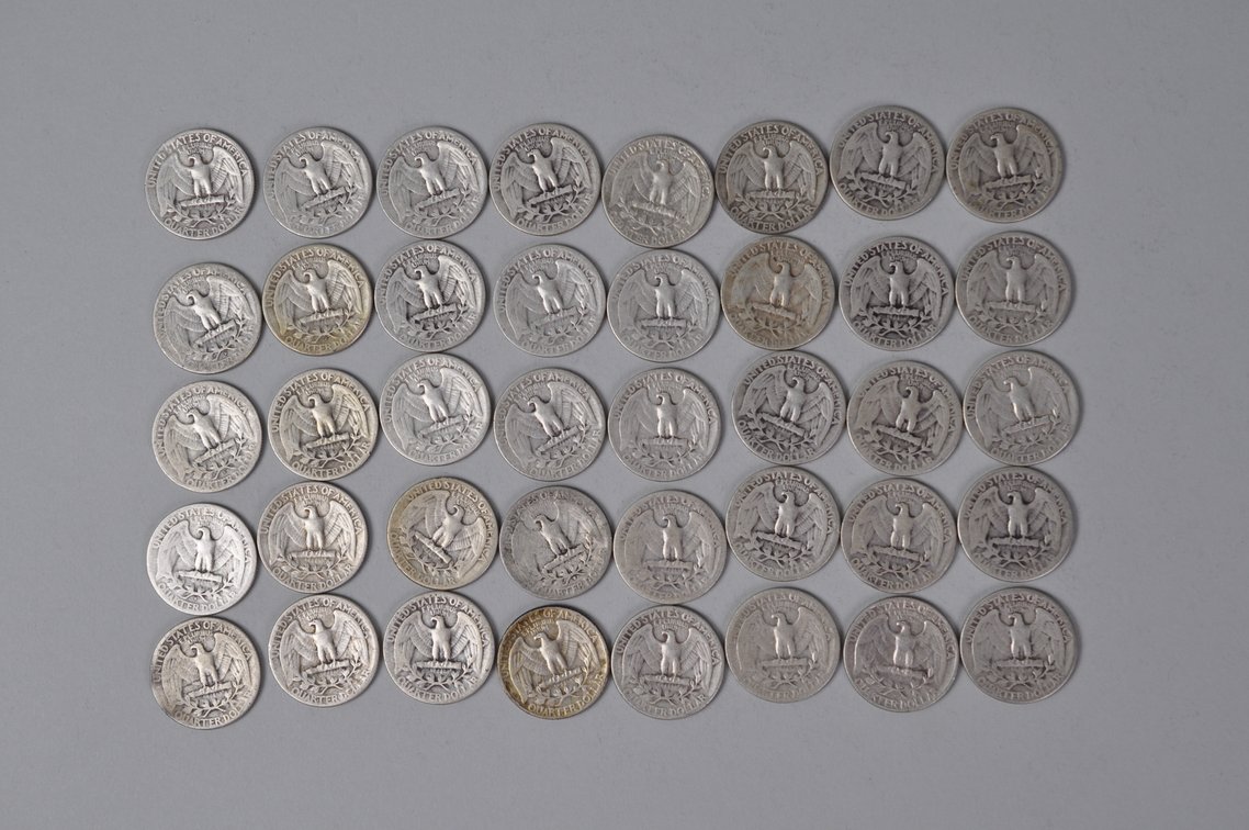 1945- 1946 US Silver Quarters, photo 6 of 10