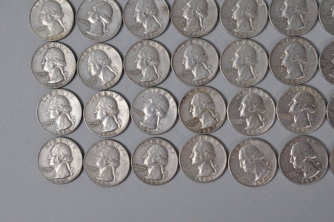 1963 US Silver Quarters, photo 4 of 10