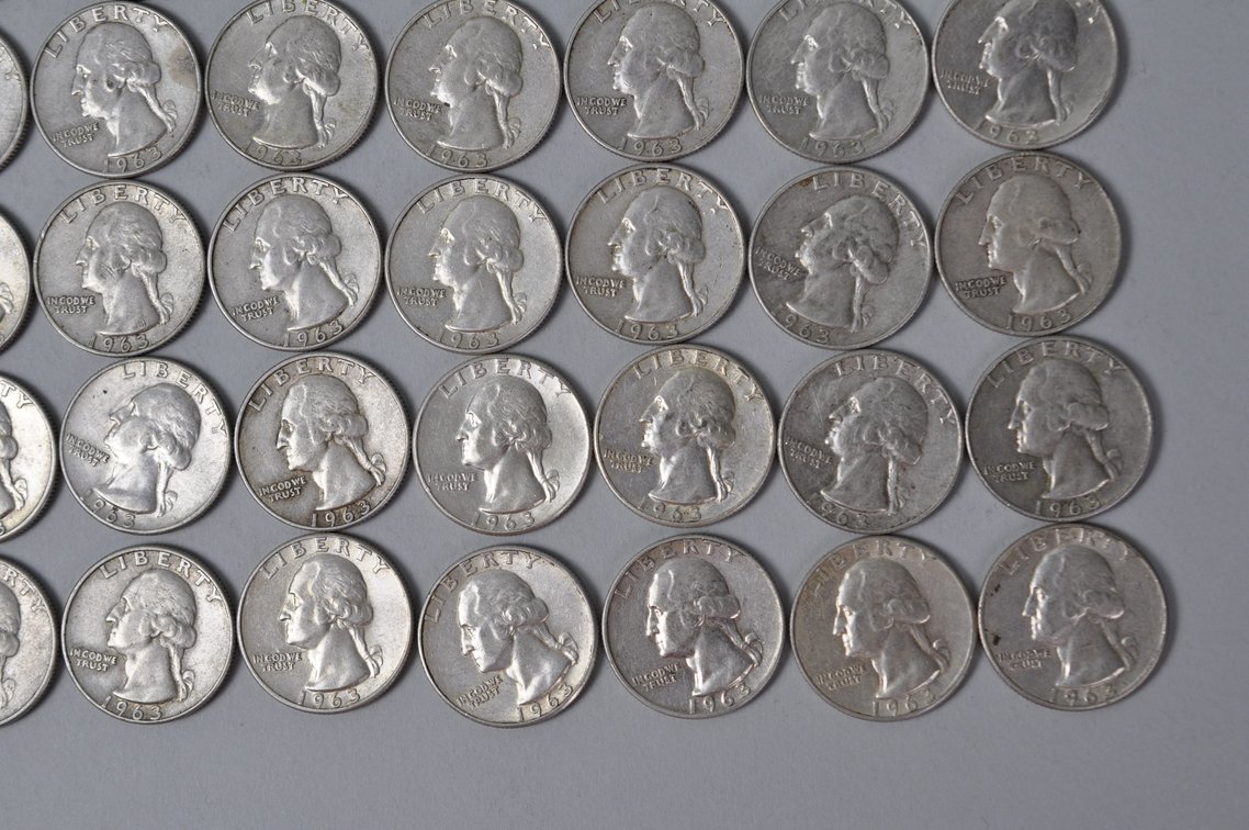 1963 US Silver Quarters, photo 5 of 10