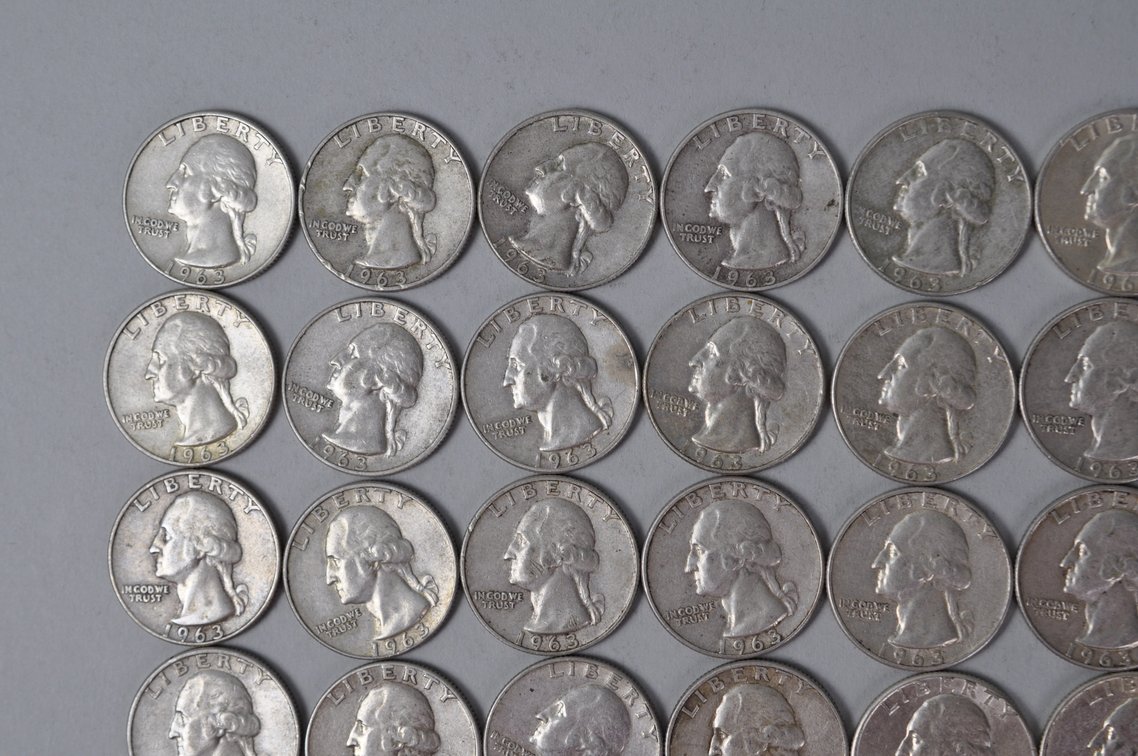 1963 US Silver Quarters, photo 2 of 10