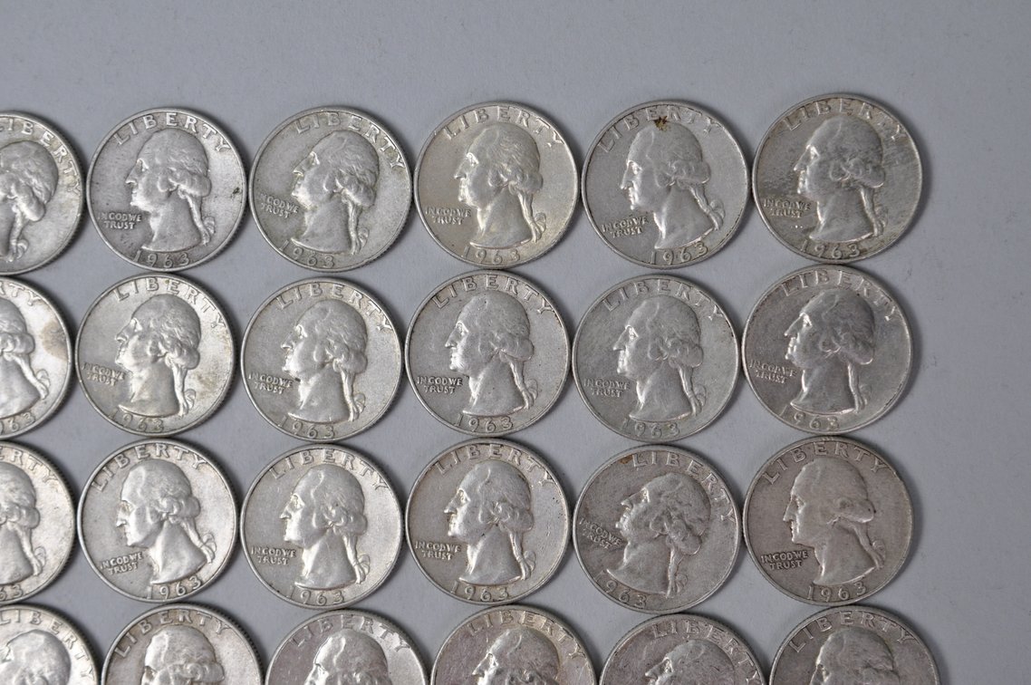 1963 US Silver Quarters, photo 3 of 10