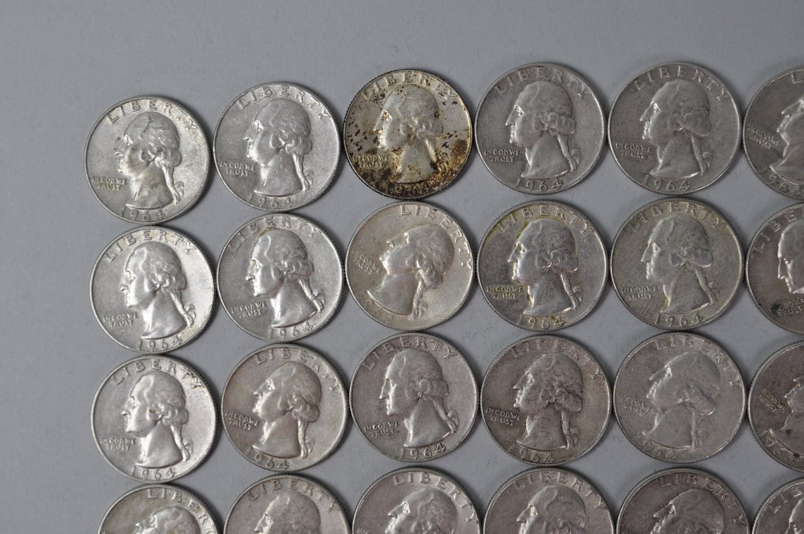 1964 US Silver Quarters, photo 2 of 10