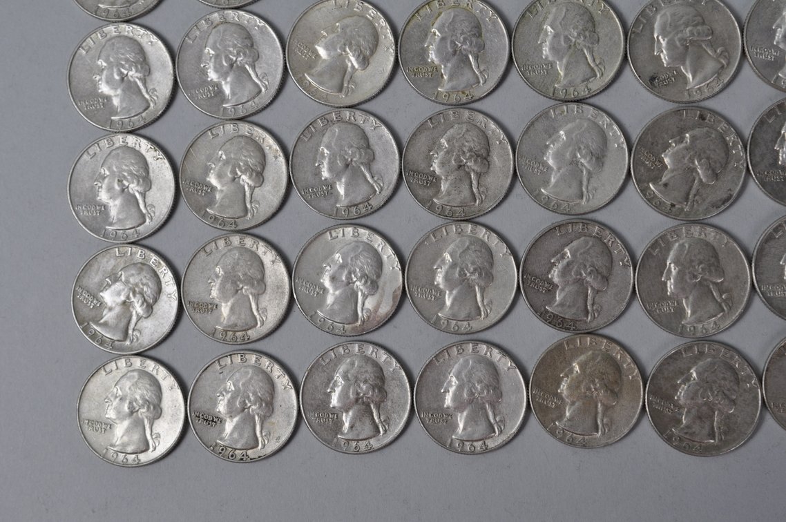 1964 US Silver Quarters, photo 4 of 10