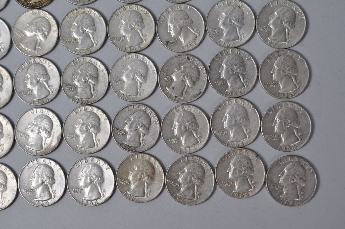1964 US Silver Quarters, photo 5 of 10