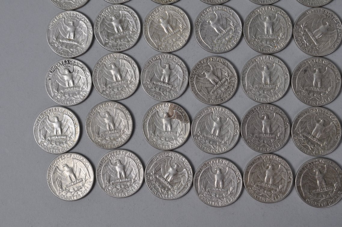 1964 US Silver Quarters, photo 9 of 10