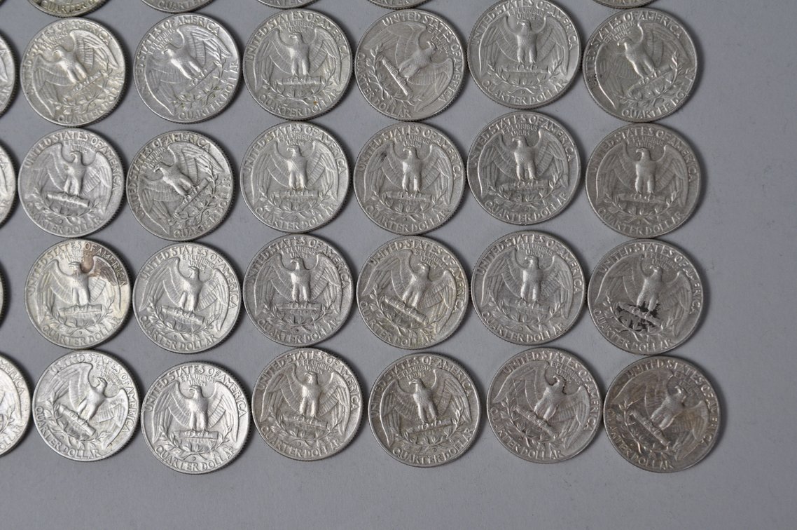 1964 US Silver Quarters, photo 10 of 10
