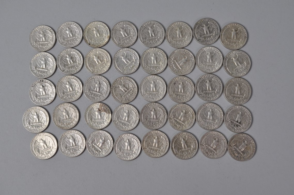 1964 US Silver Quarters, photo 6 of 10