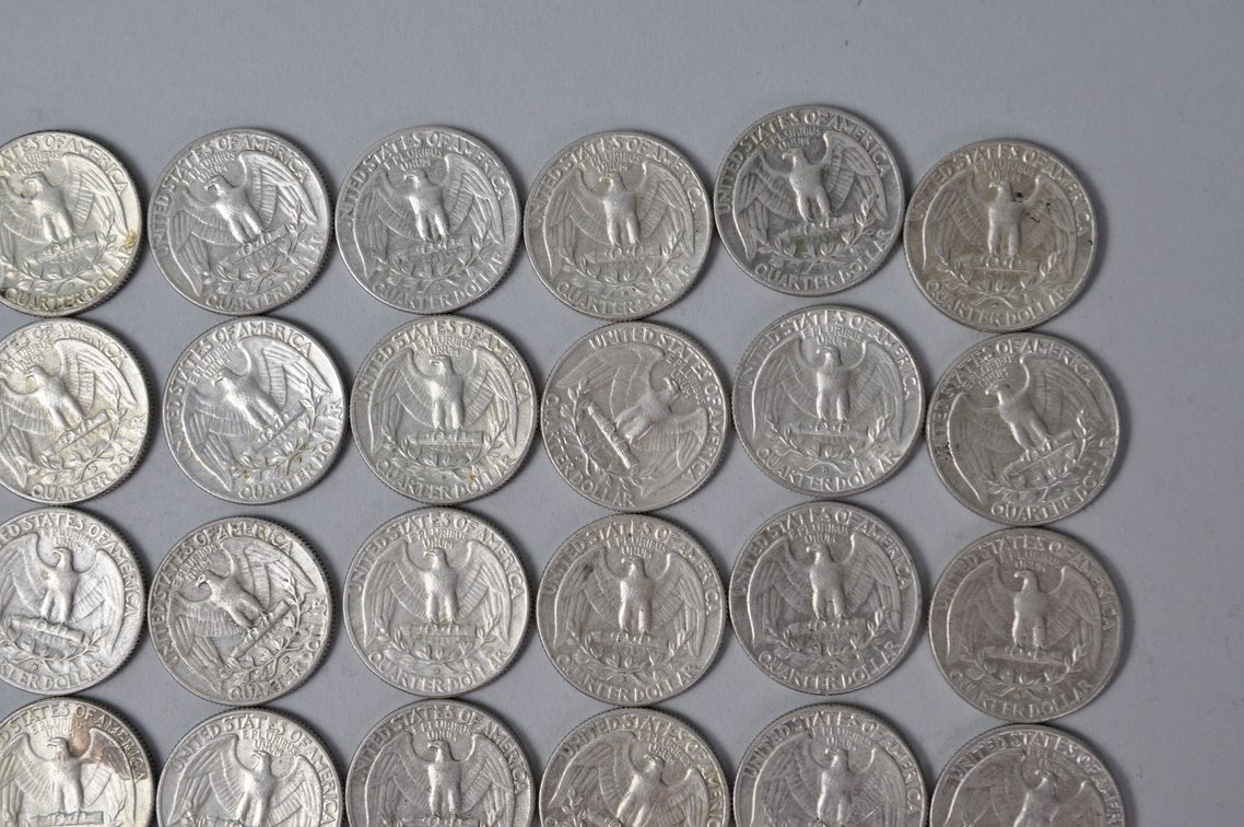 1964 US Silver Quarters, photo 8 of 10