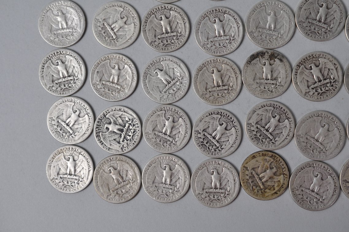 1944-1945 US Silver Quarters, photo 9 of 10