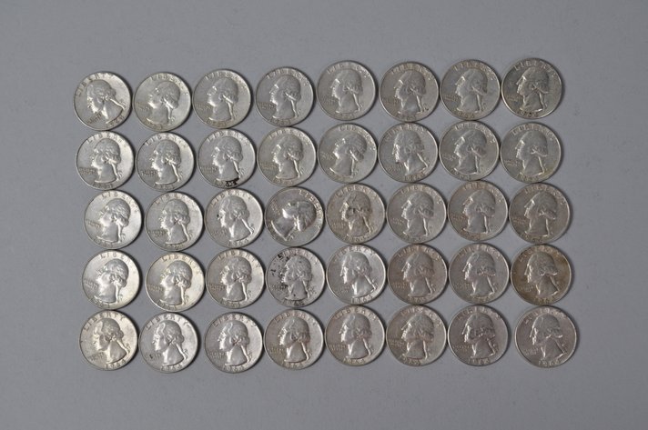 1964 US Silver Quarters