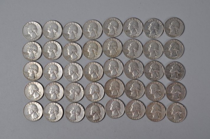 1964 US Silver Quarters