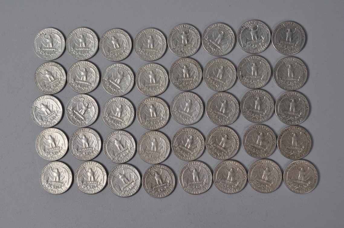 1964 US Silver Quarters, photo 6 of 11