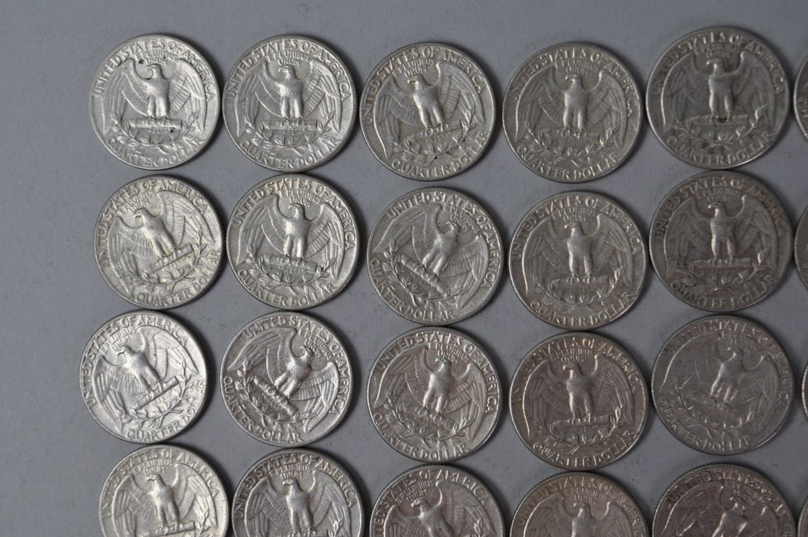1964 US Silver Quarters, photo 7 of 11