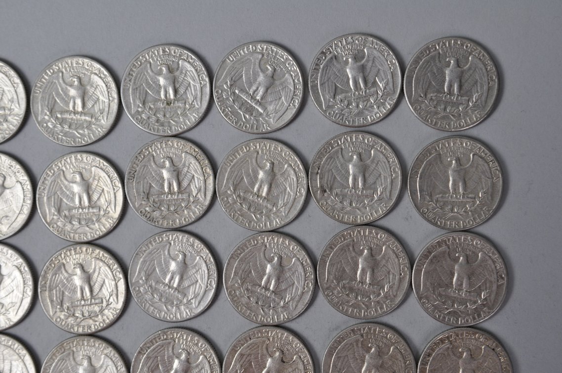 1964 US Silver Quarters, photo 8 of 11