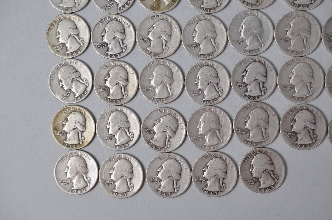1943-1944 US Silver Quarters, photo 4 of 10