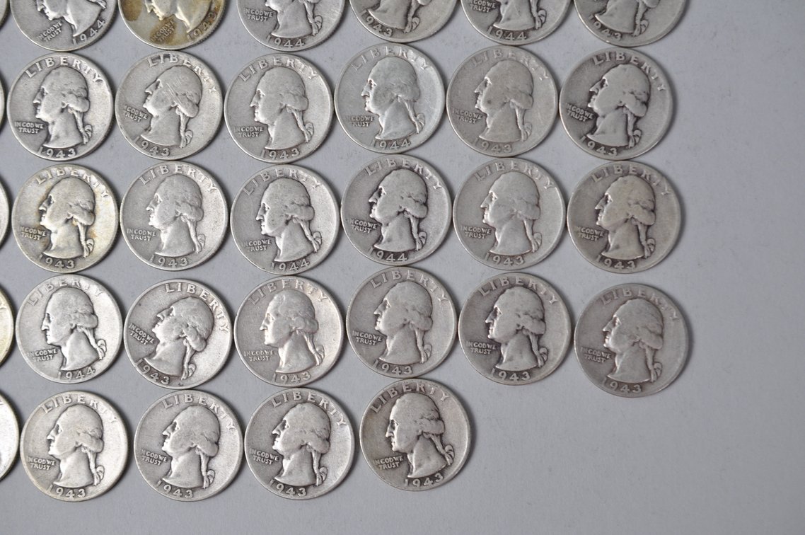 1943-1944 US Silver Quarters, photo 5 of 10