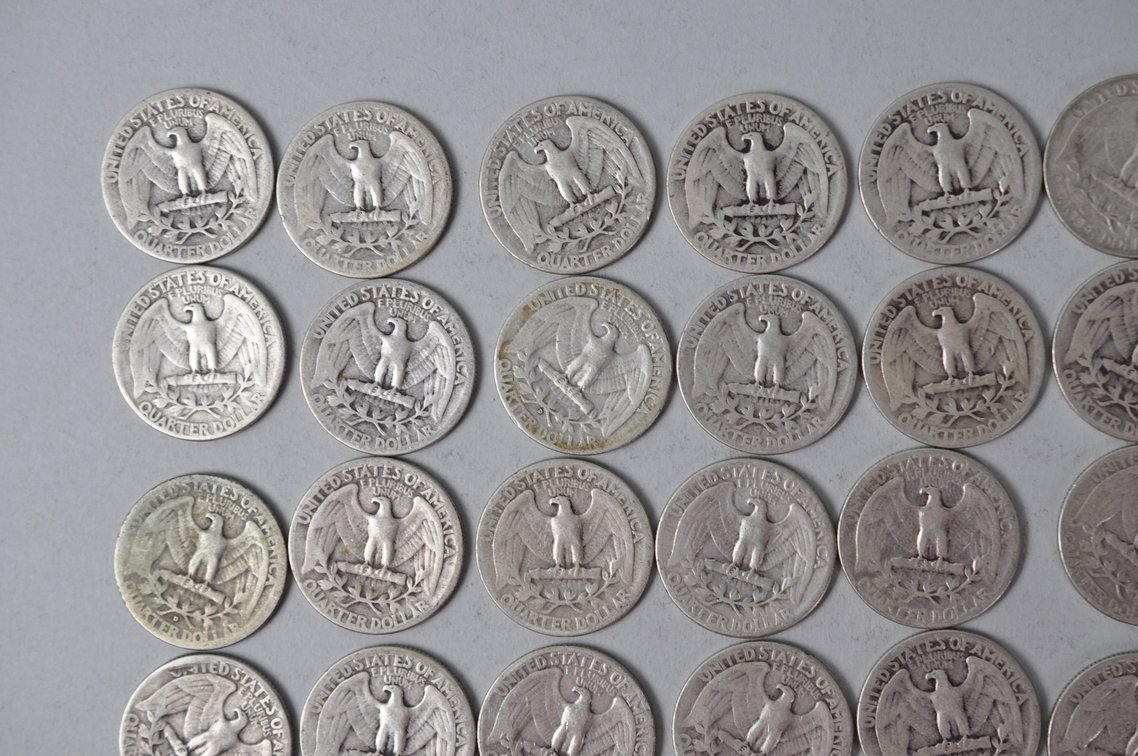1943-1944 US Silver Quarters, photo 7 of 10