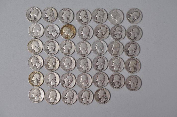 1943-1944 US Silver Quarters