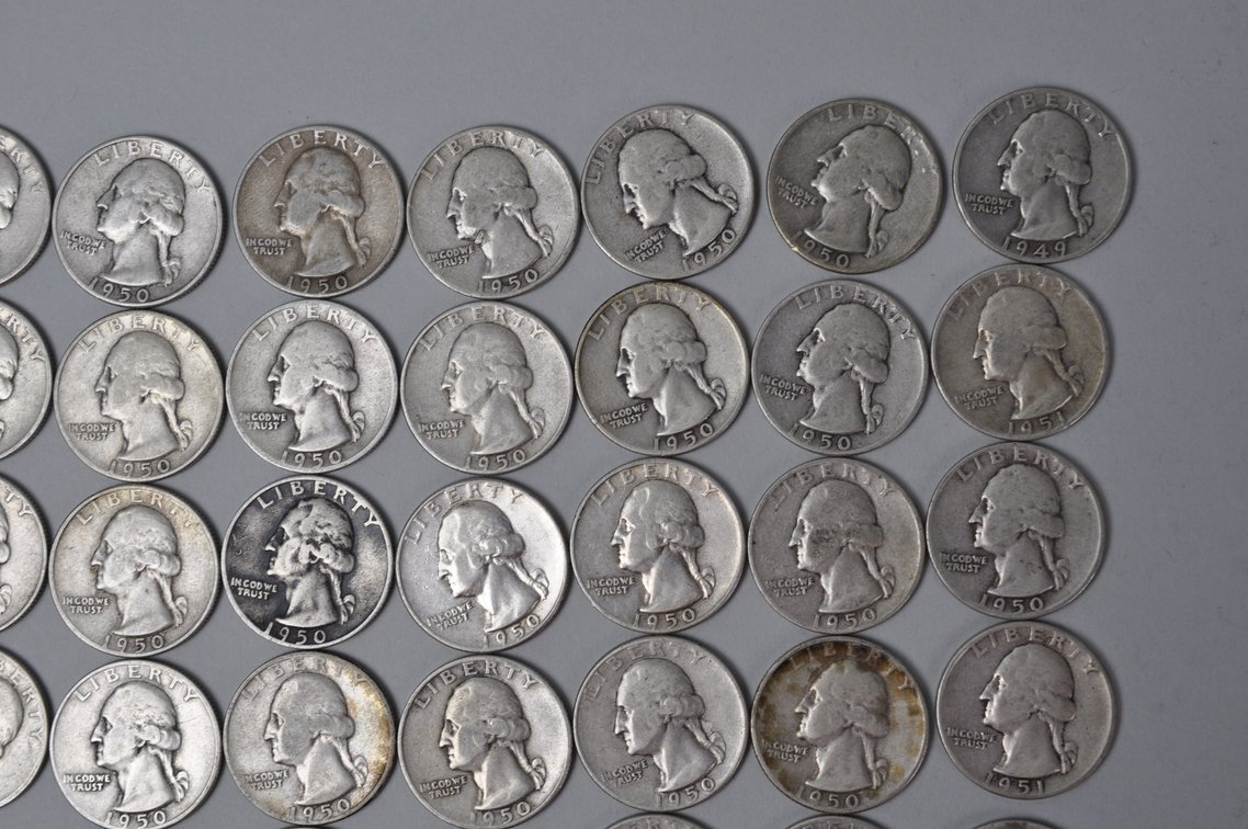1949-1951 US Silver Quarters, photo 3 of 10