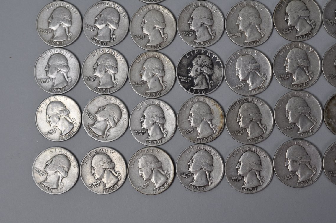 1949-1951 US Silver Quarters, photo 4 of 10
