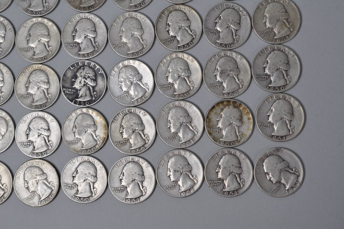 1949-1951 US Silver Quarters, photo 5 of 10