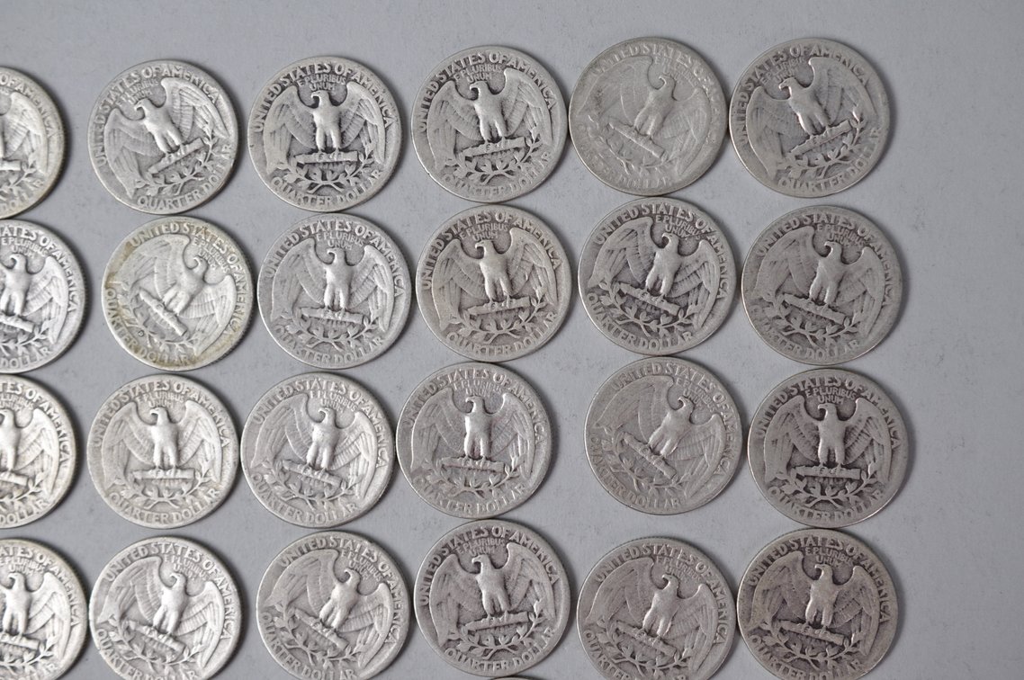 1943-1944 US Silver Quarters, photo 8 of 10