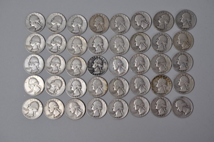1949-1951 US Silver Quarters