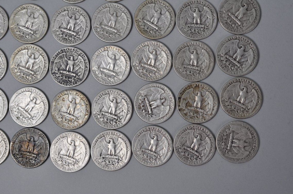 1949-1951 US Silver Quarters, photo 10 of 10