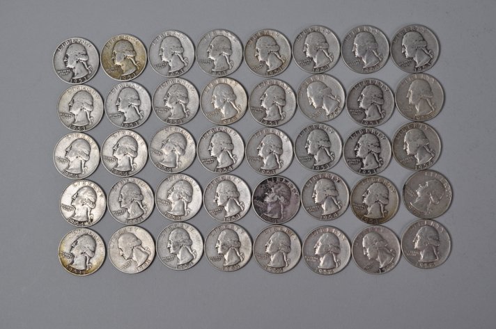 1953-1954 US Silver Quarters