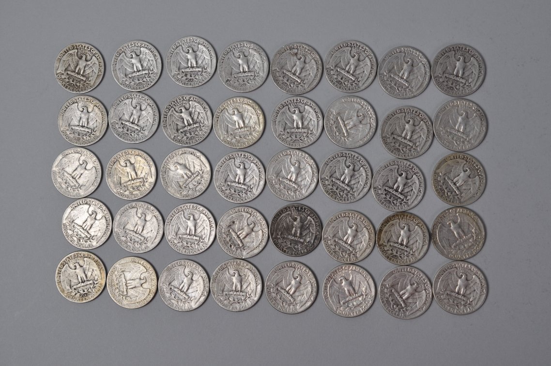 1953-1954 US Silver Quarters, photo 6 of 10