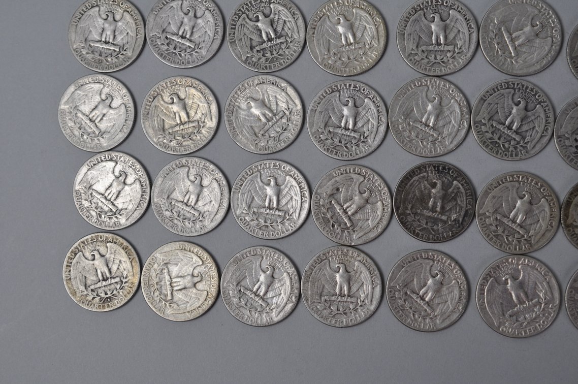 1953-1954 US Silver Quarters, photo 9 of 10