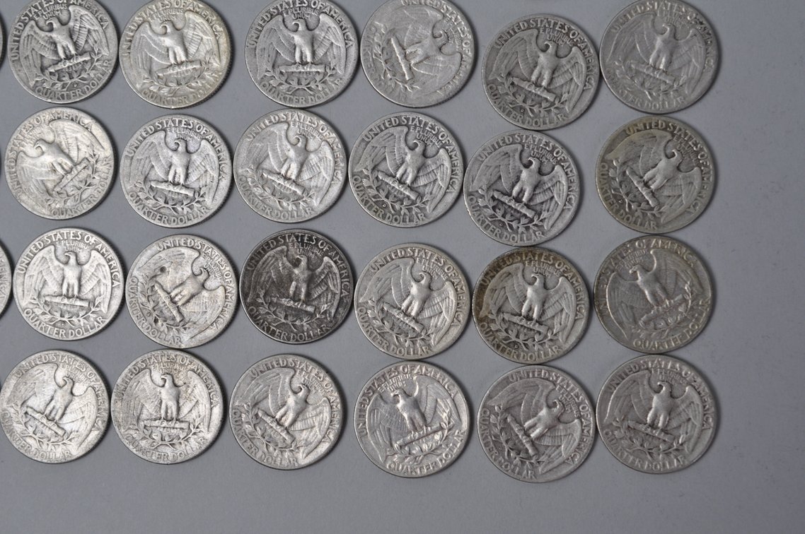 1953-1954 US Silver Quarters, photo 10 of 10