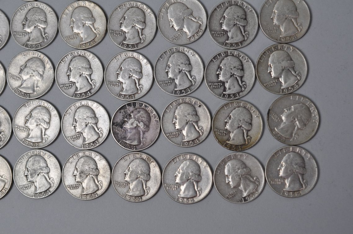 1953-1954 US Silver Quarters, photo 5 of 10