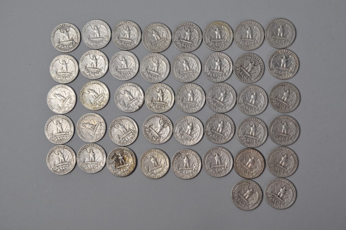 1950, 1956-1958, 1963 US Silver Quarters, photo 6 of 10